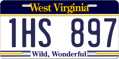 WV license plate 1HS897