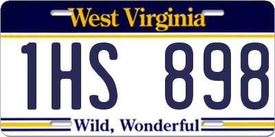 WV license plate 1HS898