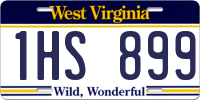 WV license plate 1HS899