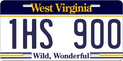 WV license plate 1HS900