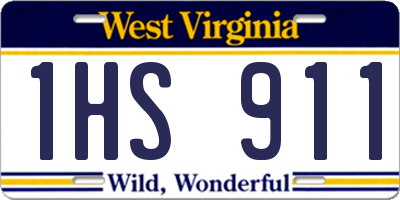 WV license plate 1HS911