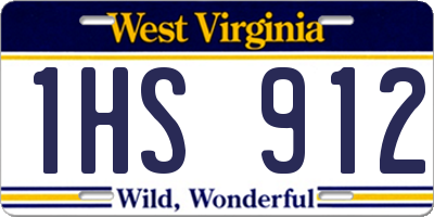 WV license plate 1HS912