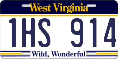 WV license plate 1HS914