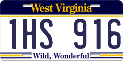 WV license plate 1HS916