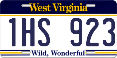 WV license plate 1HS923