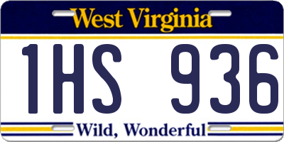 WV license plate 1HS936