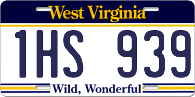 WV license plate 1HS939