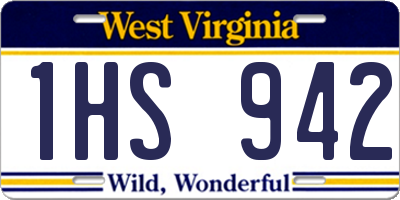 WV license plate 1HS942