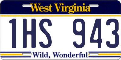 WV license plate 1HS943