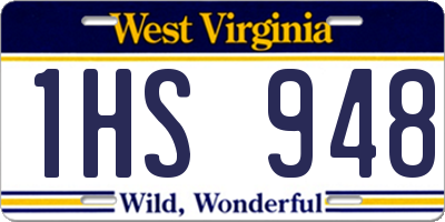 WV license plate 1HS948