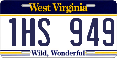 WV license plate 1HS949