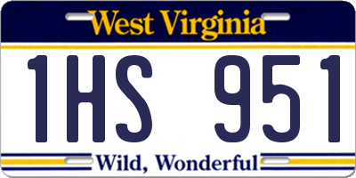 WV license plate 1HS951