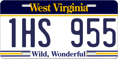 WV license plate 1HS955