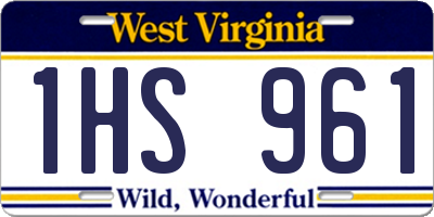 WV license plate 1HS961