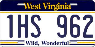 WV license plate 1HS962