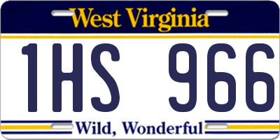 WV license plate 1HS966