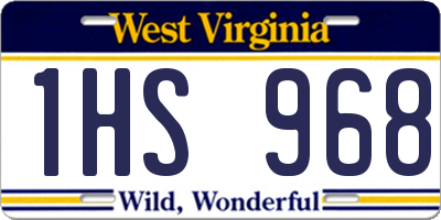 WV license plate 1HS968