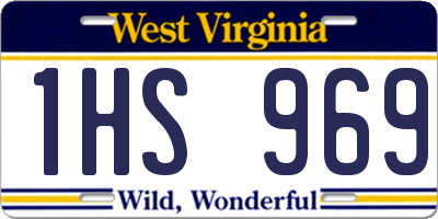 WV license plate 1HS969