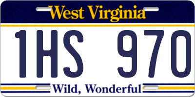 WV license plate 1HS970