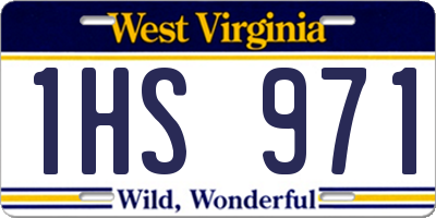 WV license plate 1HS971