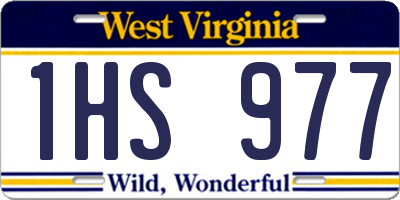 WV license plate 1HS977