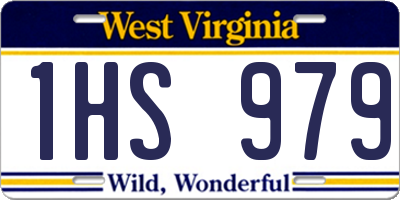 WV license plate 1HS979