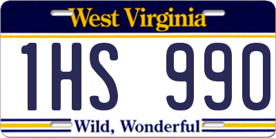 WV license plate 1HS990