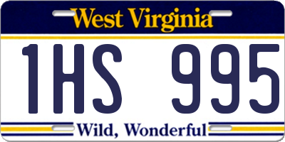 WV license plate 1HS995