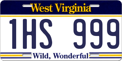 WV license plate 1HS999