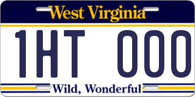 WV license plate 1HT000