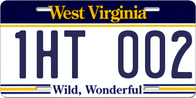 WV license plate 1HT002
