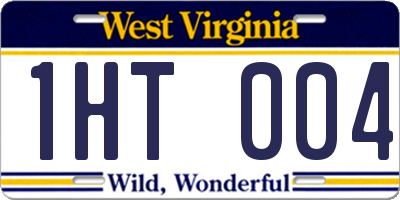 WV license plate 1HT004