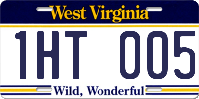 WV license plate 1HT005