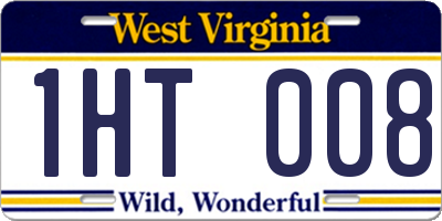 WV license plate 1HT008