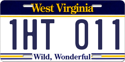 WV license plate 1HT011