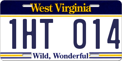 WV license plate 1HT014