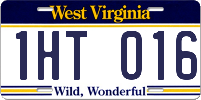 WV license plate 1HT016