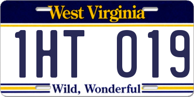 WV license plate 1HT019