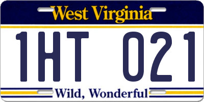 WV license plate 1HT021