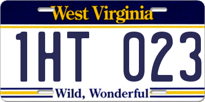 WV license plate 1HT023