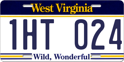 WV license plate 1HT024