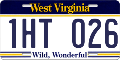 WV license plate 1HT026