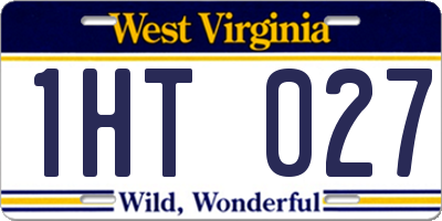 WV license plate 1HT027