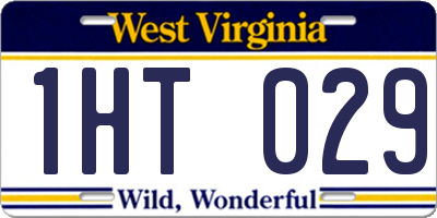 WV license plate 1HT029