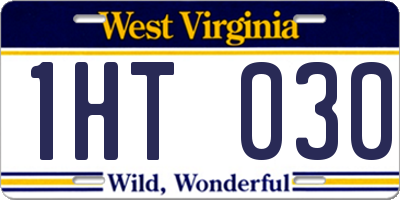 WV license plate 1HT030