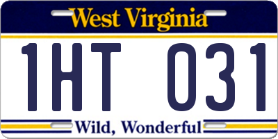 WV license plate 1HT031