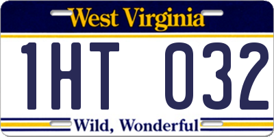 WV license plate 1HT032