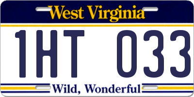 WV license plate 1HT033