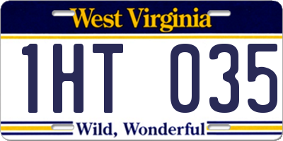 WV license plate 1HT035