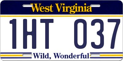 WV license plate 1HT037